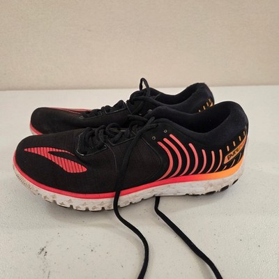 Brooks PureFlow 6 Womens Running Shoes Black Pink Orange 1202371B068 Size 10