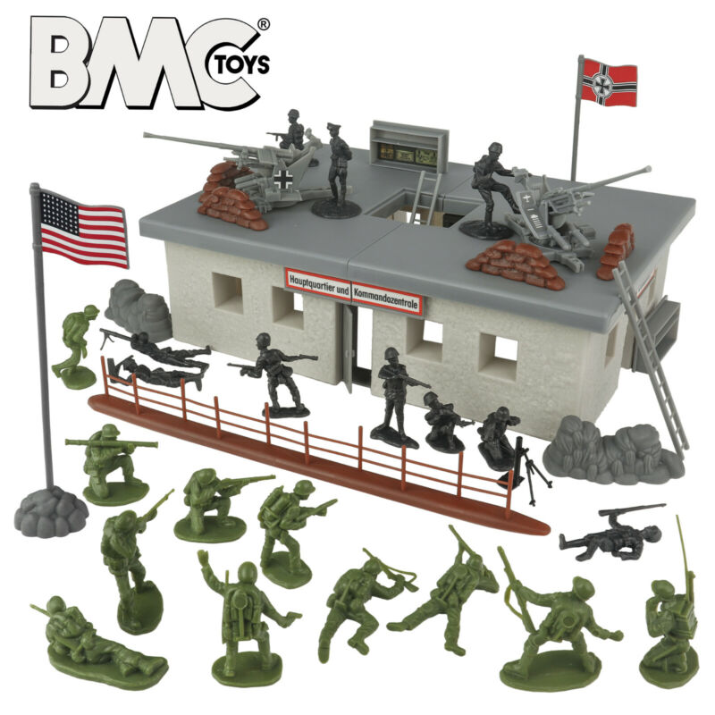 Bmc Ww2 D-Day Plastic Army Men German Bunker Soldier Figure 1:32 54mm Playet