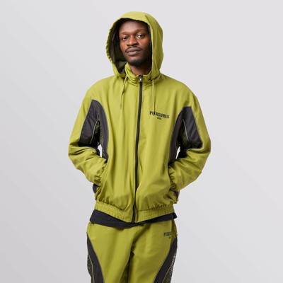 

HUF x Pleasures Darton Спортивная куртка мужская зеленая повседневная спортивная одежда, Зеленый, HUF x Pleasures Darton Track Jacket