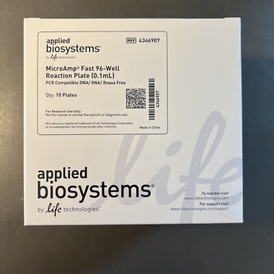 Applied Biosystems 4346907 MicroAmp Fast 96-Well Reaction Plates 0.1mL, Sealed