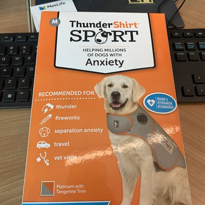 ThunderShirt Sport Medium Dog Jacket - Platinum New In Box