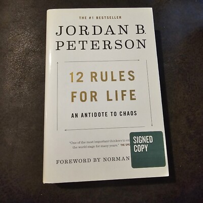 Signed 12 Rules for Life An Antidote to Chaos by Jordan Peterson Autographed JSA