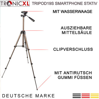 Tripod Smartphone Stativ für Apple iPhone 16 15 14 13 12 Halterung Ständer Stand