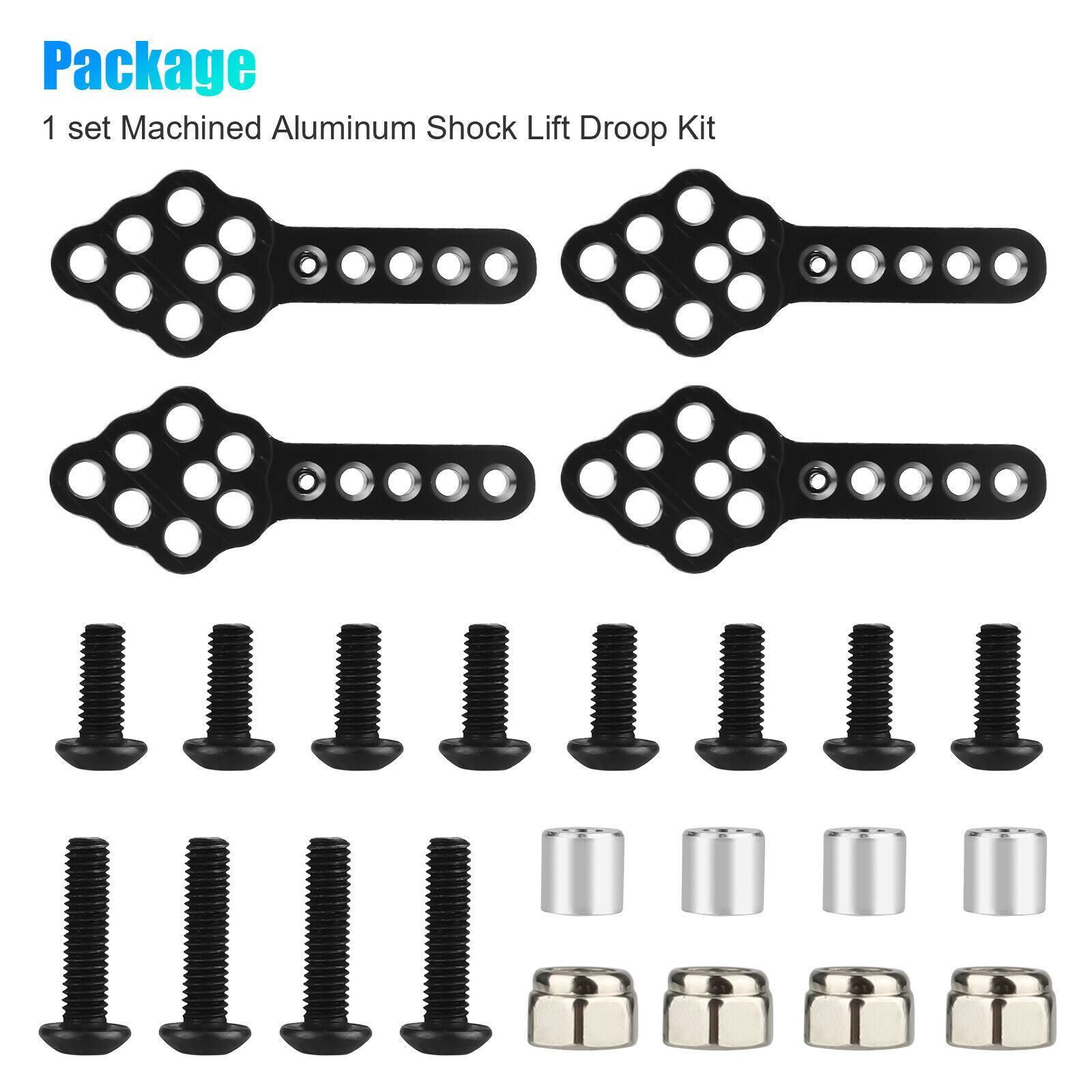 US Aluminum Shock Mount Lift Kit Plate Droop For RC 1/10 Axial SCX10 Car Crawler