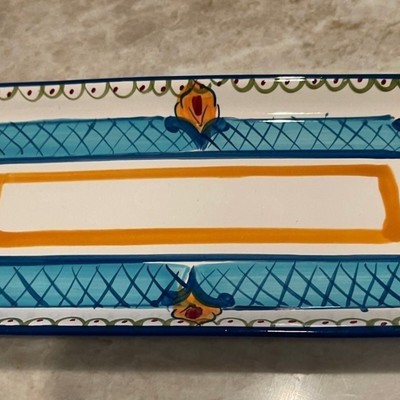 Ceramic serving platter Alcapulco handpainted