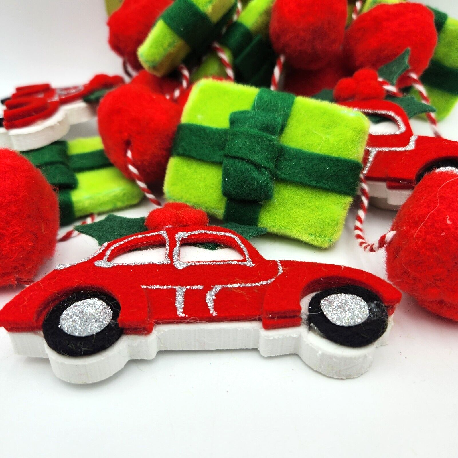 Winter Wonder Lane Tree Garland Cars Presents Holly Tinsel Town Felt and Foam
