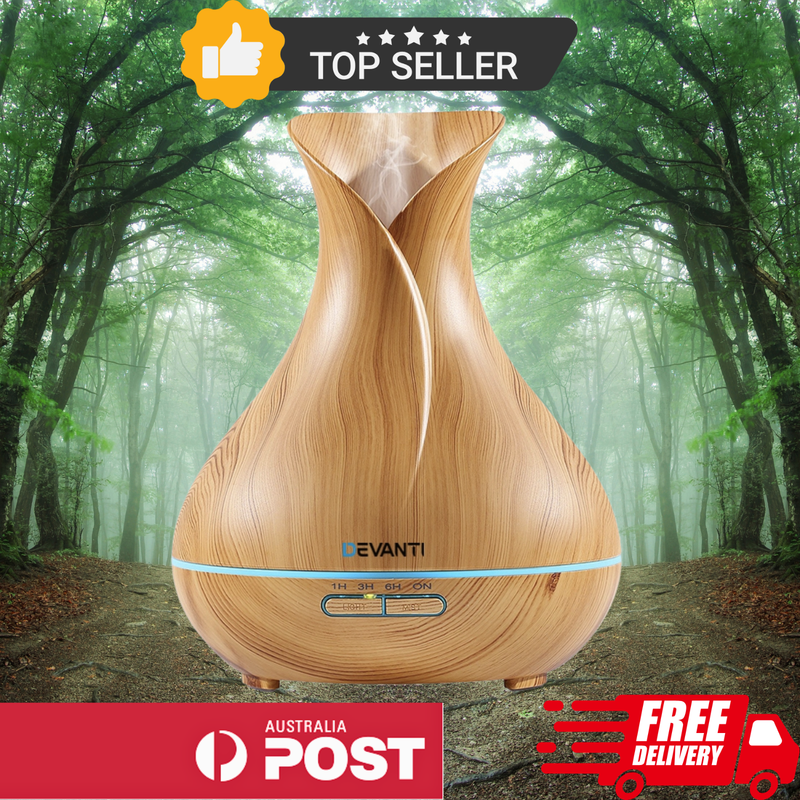 Devanti Aromatherapy Diffuser Humidifier Ultrasonic Essential Oil 4 in 1