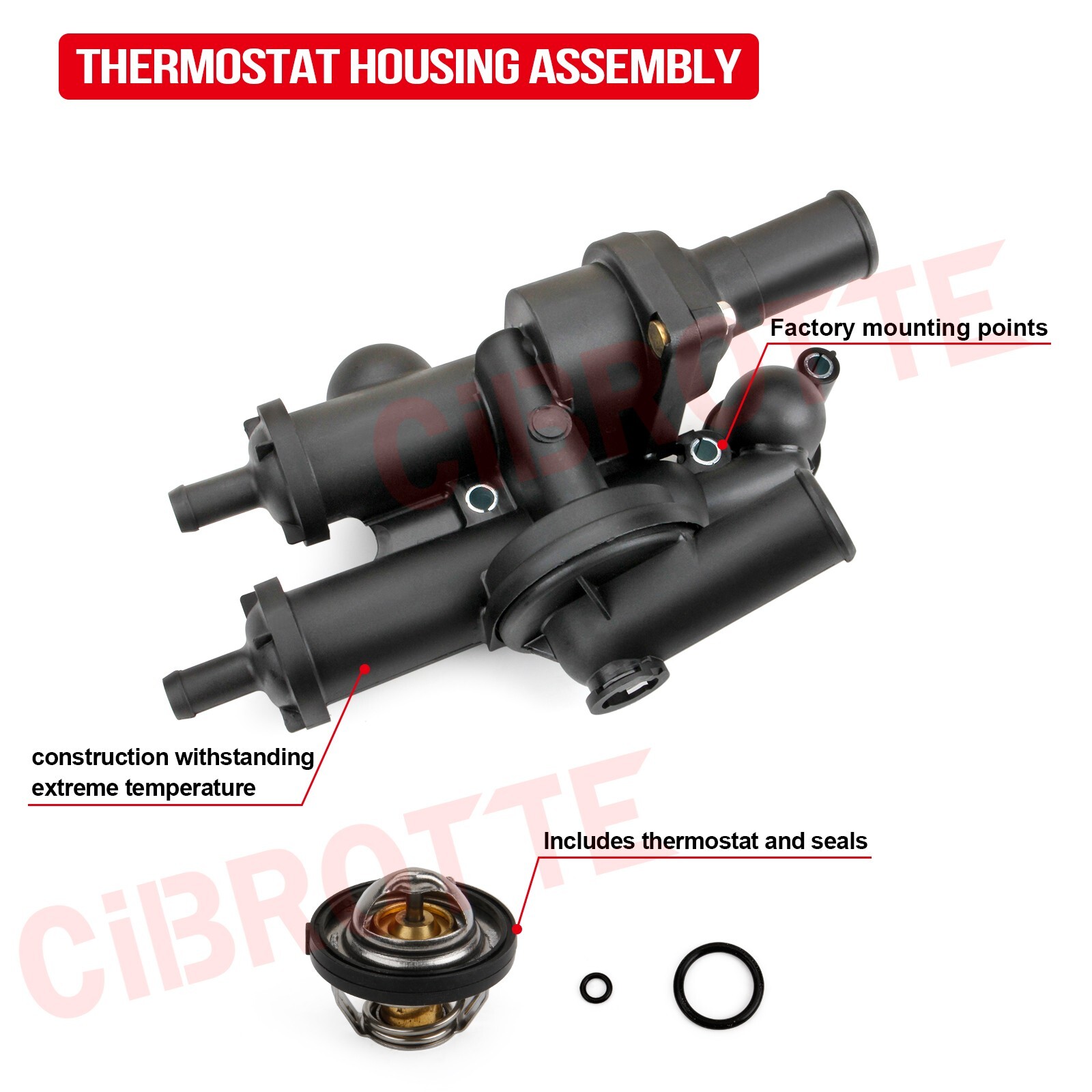 Thermostat Housing Assembly for 2009-2020 Dodge Journey 2008-2014 Avenger 2.4L🚗