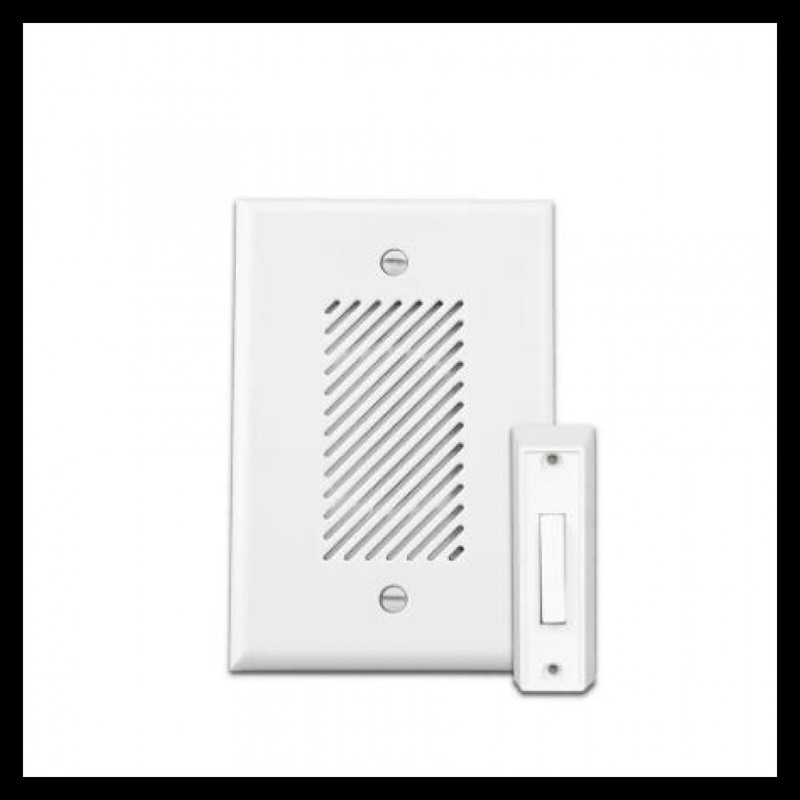 Wired Single-Gang Electronic Door Chime Kit with Lighted But