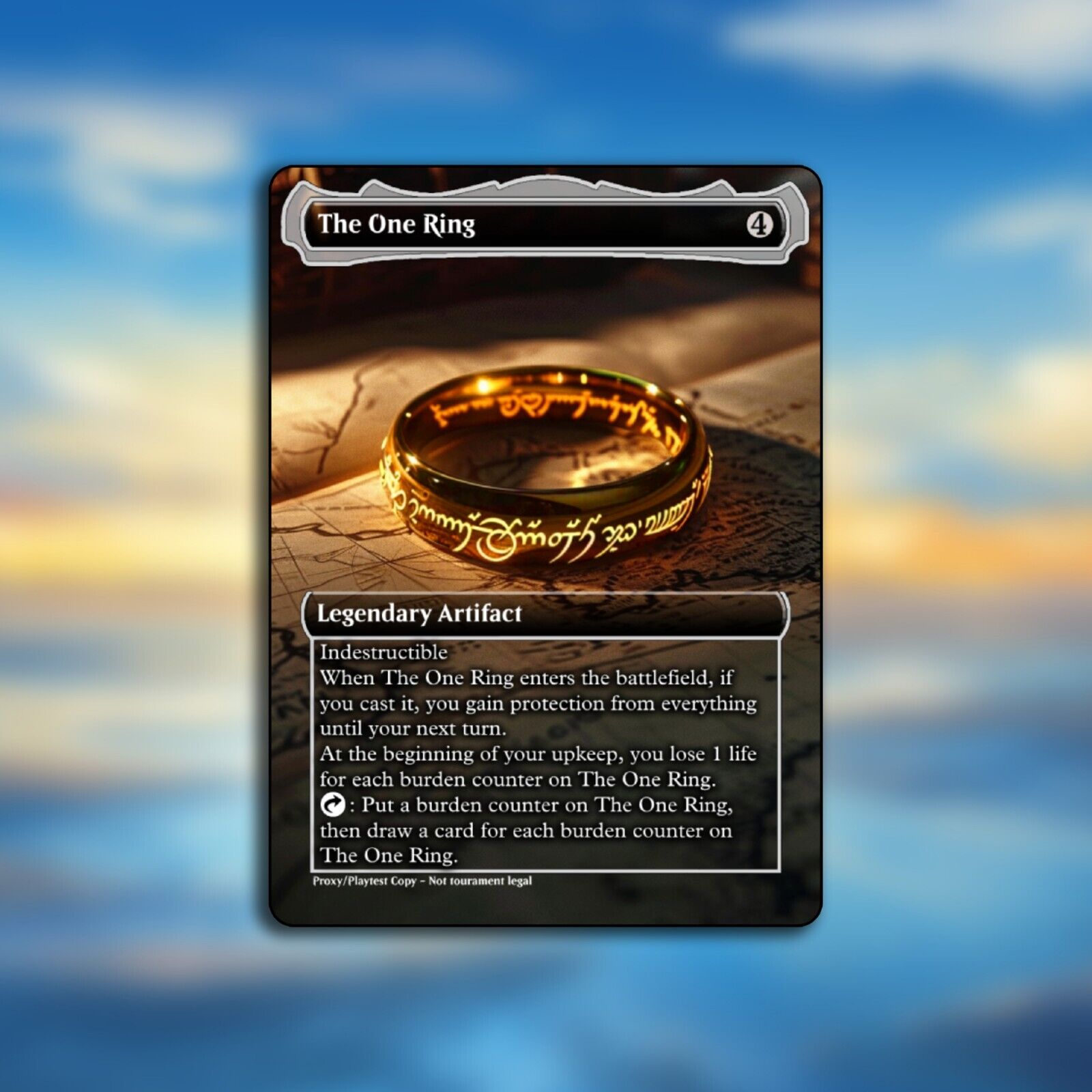 The One Ring - Non-Tournament Alt. Art Card for Casual The One Ring - Non-Tournament Alt. Art Card for Casual