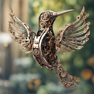 Mechanical bird Digital Printable Art Wall Home Decor Painting Print HD JPEG