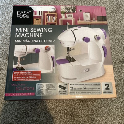 Easy Home Mini Sewing Machine With Foot Pedal, AC Adapter & Instructions w/ Box