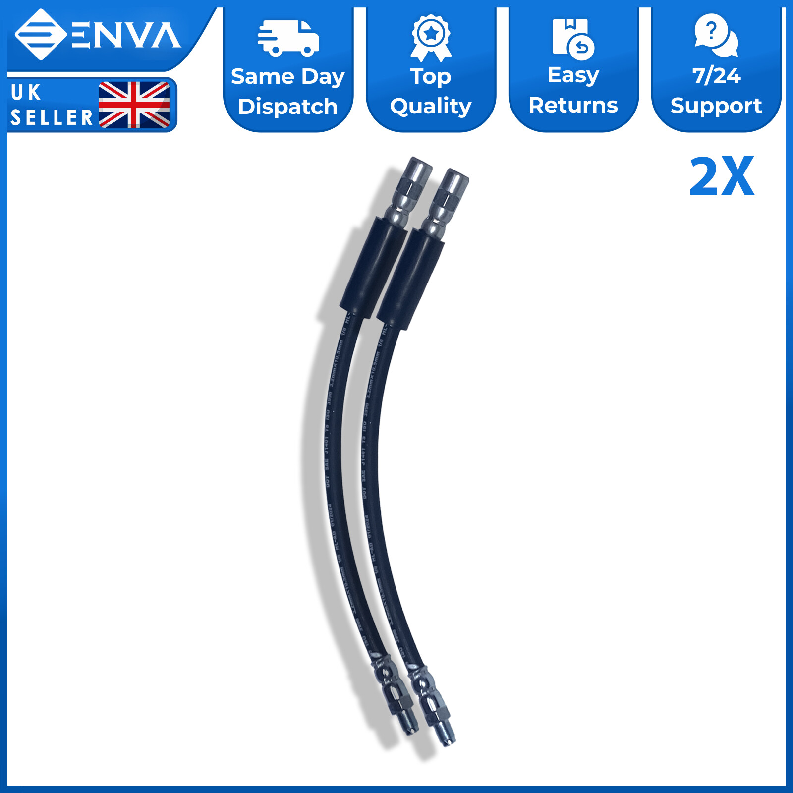 2X Rear Brake Hose Pipe BMW 3 5 6 7 Series E30 E34 E60 E61 E63 E64 E65 E66 E67