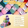 2 * 100g/3.5oz Fluffy Chenille Yarn for Crocheting, Chunky Velvet Yarn for Crochet Amigurumi, Used for Making Baby Yarns Blanket, Clothes, Pattern Knitting Creations (Apricot Color)