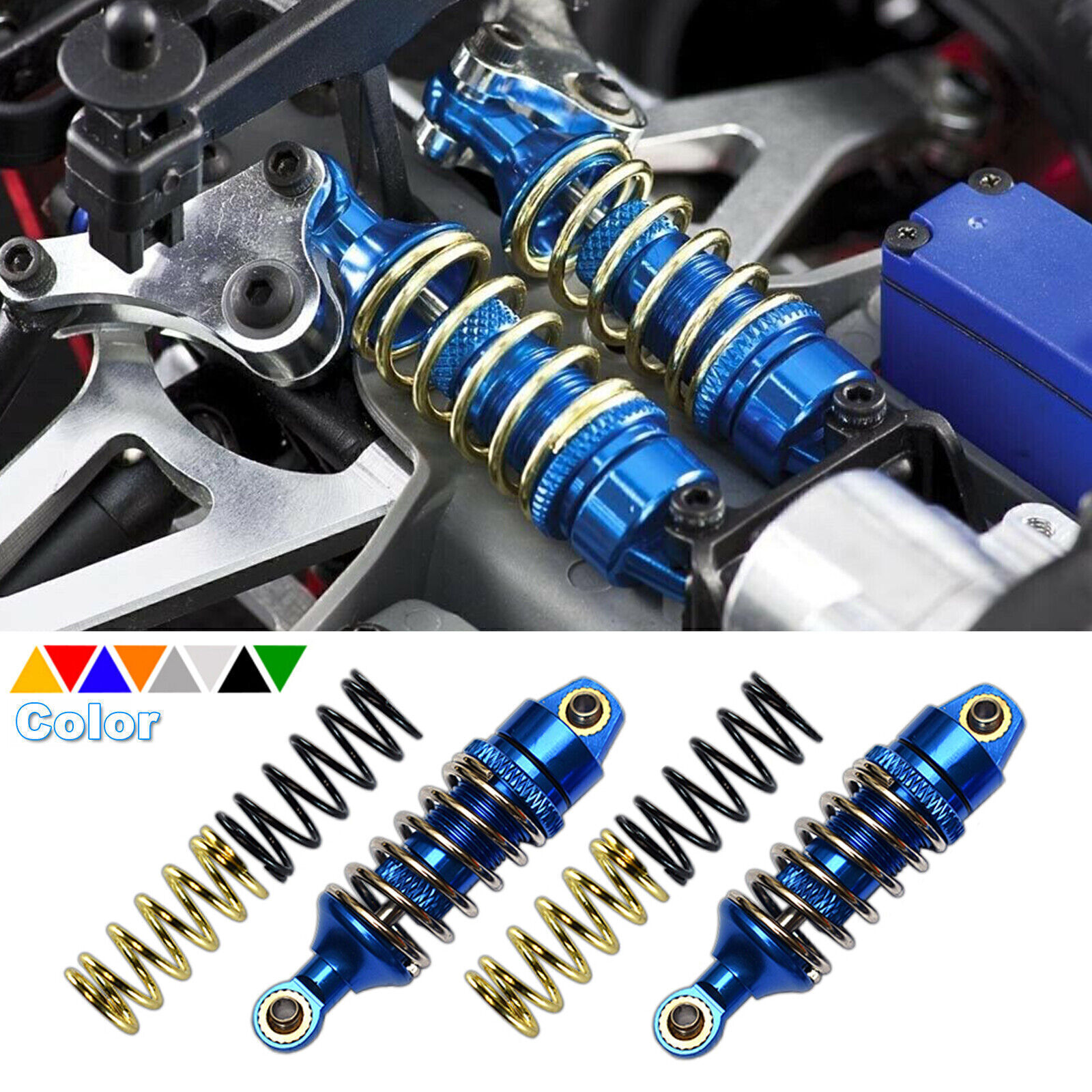 ​Aluminum Shocks w/4 Spring for Traxxas 1/16 Mini E-Revo Slash Summit RC Car