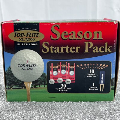 Top Flite XL 3000 Super Long Season Starter Pack 30 Golf Balls Tees Divot Tool