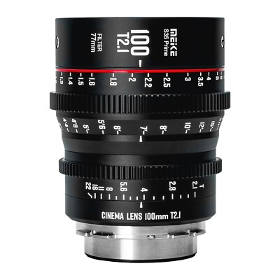 MEIKE S35 Prime 100mm T2.1 Cinema Lens for Canon EF/PL BMPCC6K RED Komodo 6K
