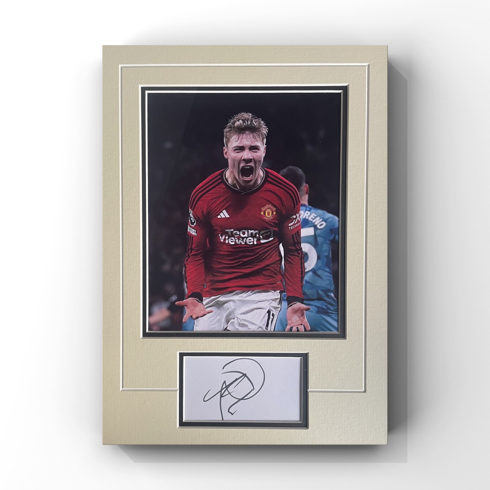 Rasmus Hojlund - Manchester United Forward Signed Display