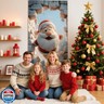 NYZE Christmas Door Cover Decorations Indoor Santa Claus, Gingerbread Stickers Christmas Party Banner Outdoor Xmas Garage Door Decorations Window Wall (Cute Santa Claus)