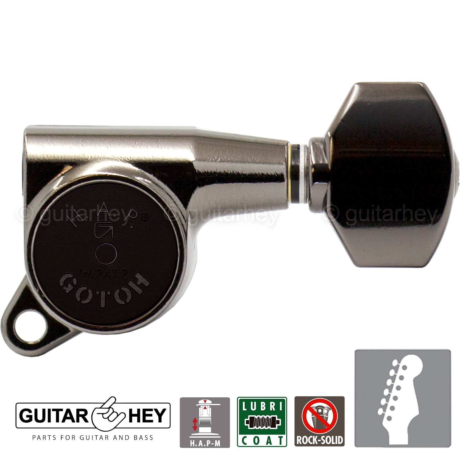GOTOHペグセット SG381-07L/CR H.A.P.M 6個セット新品 Amazon | ゴトー ペグ GOTOH SG381 MG 07 C L6 クローム