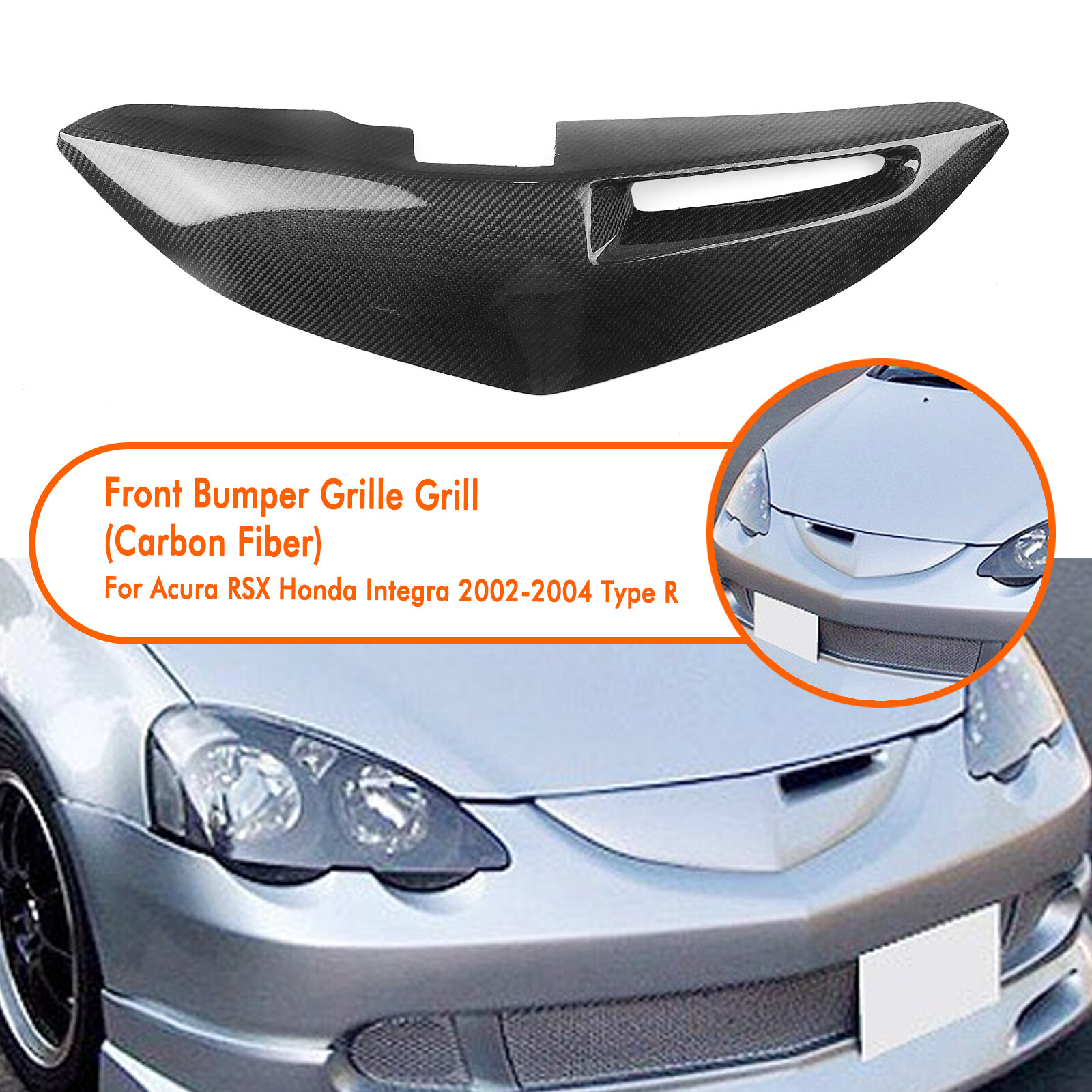 Front Bumper Upper Grille For Acura RSX Honda Integra 02-04 03