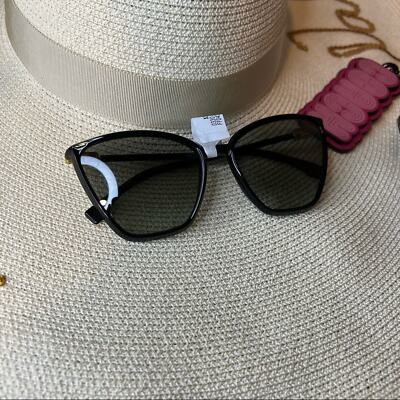 Pre-owned Fendi Black Cat Eye Sunglasses W/ Gold Details, “ff0433/g/s” In Gray