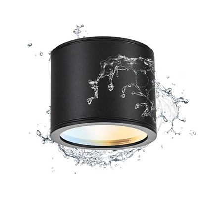 Gleonlux Schwarzer Deckenstrahler IP44 Plafon 9W Warmweiß 3000k
