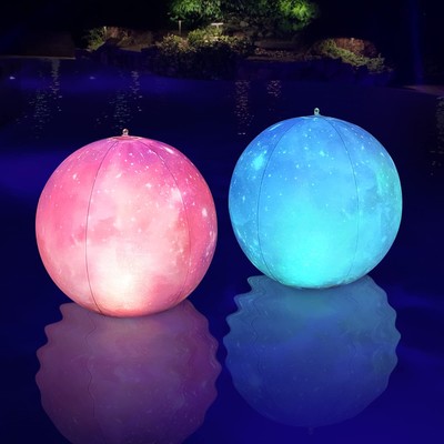 Cootway Solar Floating Pool Lights, 15  Solar Powered Color Changing Pool Lig...