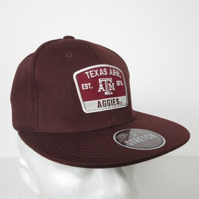 Zephyr Texas A&M Aggies Logo Trucker Hat Cap Stretch Size Large Maroon NCAA