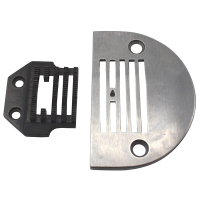 5-Row Needle Plate & Feed Dog Set for Industrial Single Needle Sewing Machines