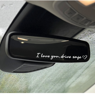 I love you, drive safe Spiegel Aufkleber 15 cm
