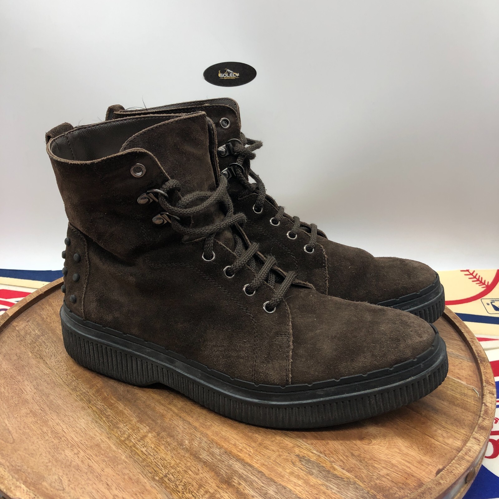 Mens Brown Suede Size (tods 7.5) Us 9