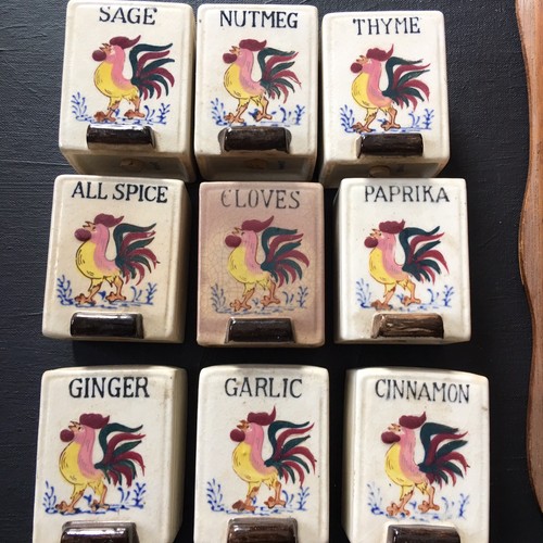 Fred Roberts Company Vintage Ceramic Chicken Spice Rack Japan
