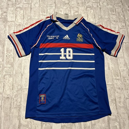 Vintage 1998 1999 France S/S No.10 ZIDANE Official Home