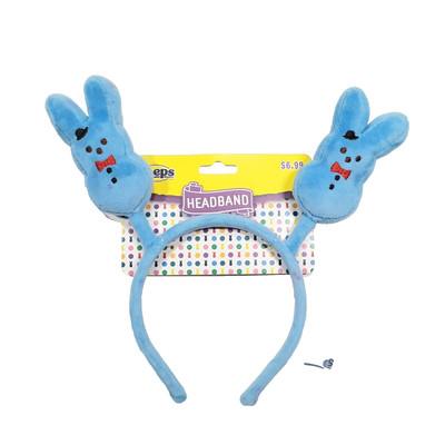 Easter Candy Peeps Bunny Blue Plush Headband Hair Accessories