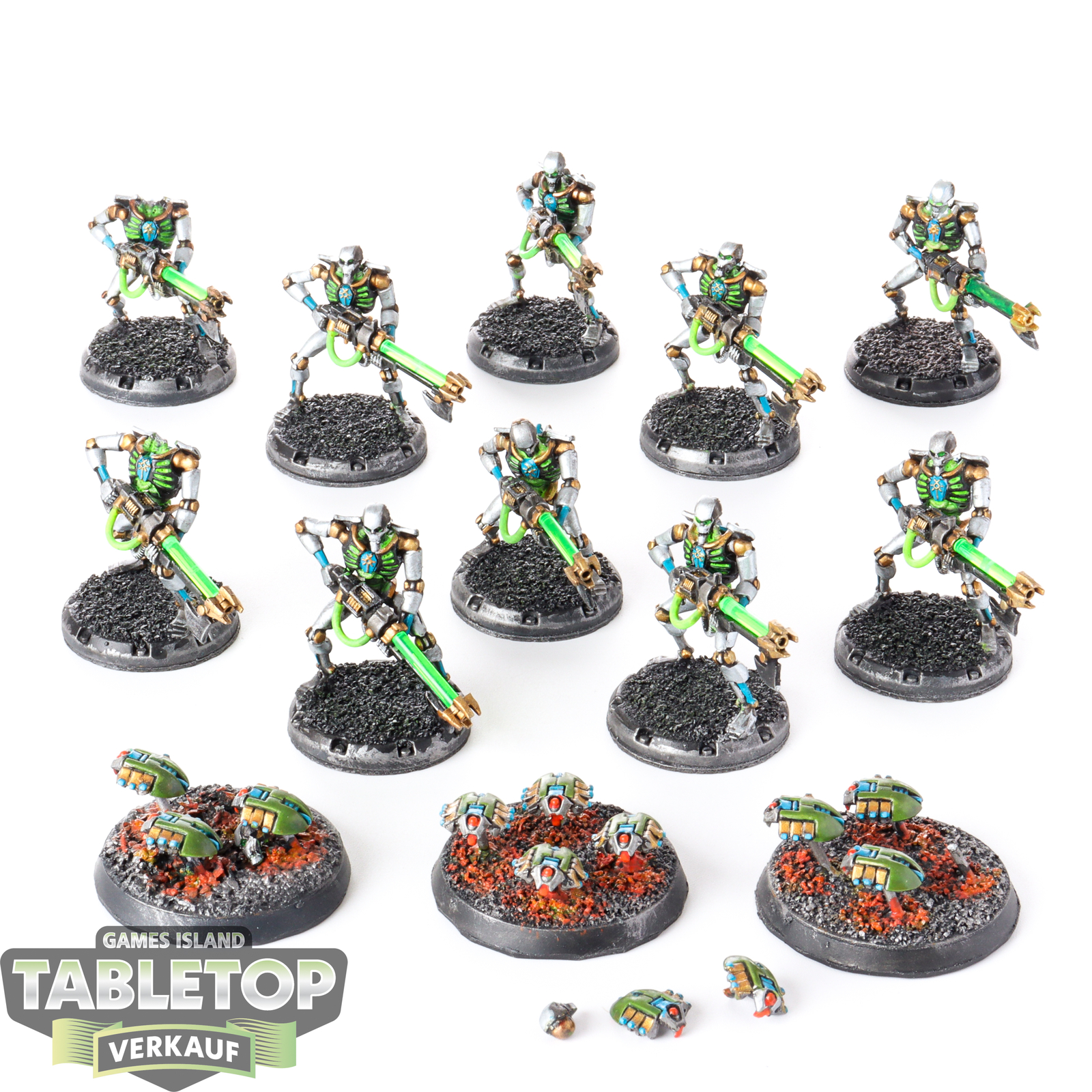 Necrons - 10x Necron Warriors klassisch - bemalt