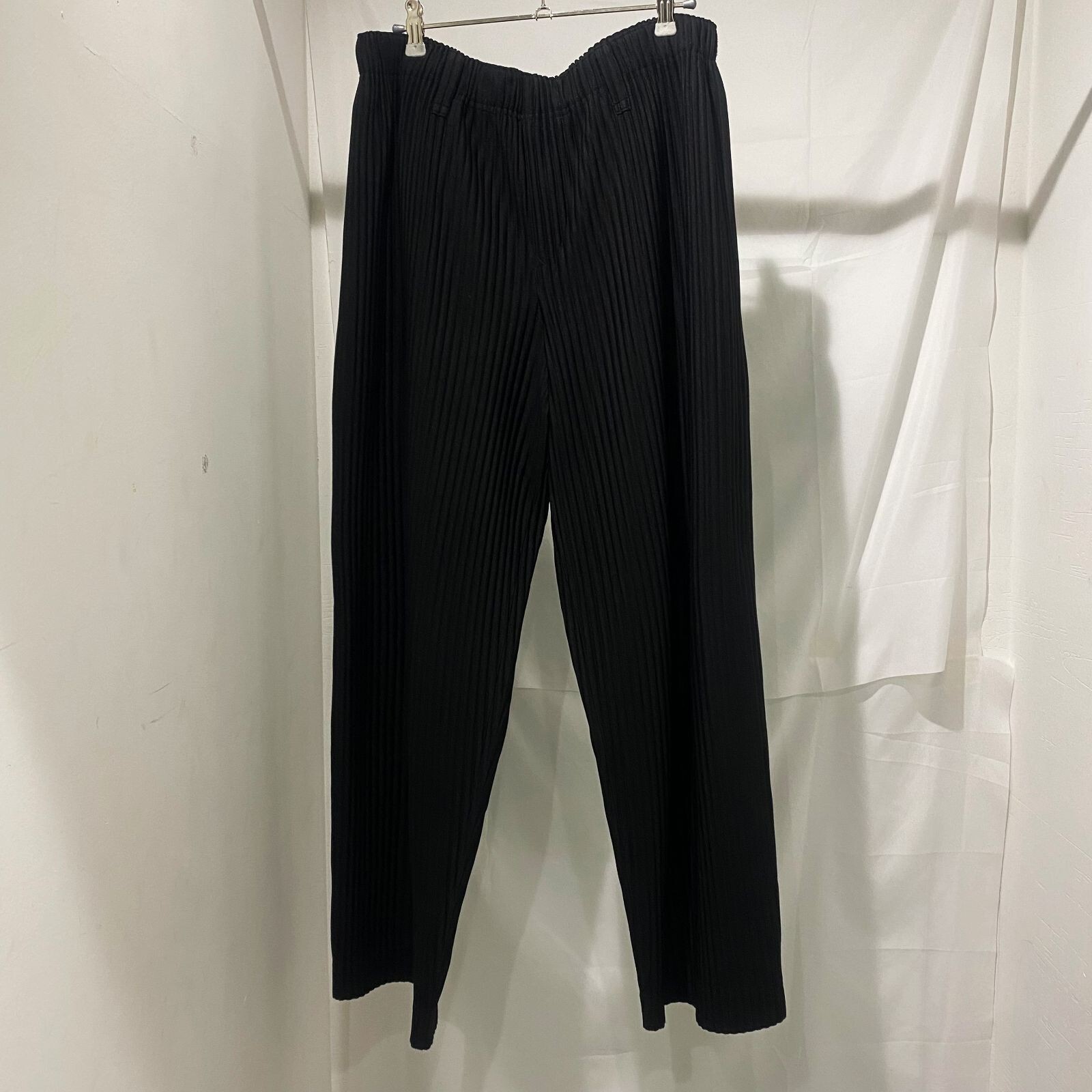 HOMME PLISSE ISSEY MIYAKE ブラック HP55JF150 Homme Plisse Issey Miyake Pleated Pants HP55JF150 Size L