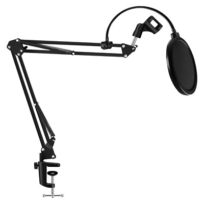 Pro Audio Condenser Microphone Mic Kit Vocal Studio Recording Set Boom Arm Stand
