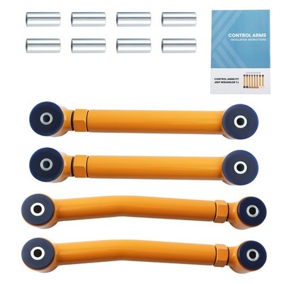 Adj.  Rear Upper + Rear Lower Control Arms Set for 1997-2006 Jeep Wrangler TJ