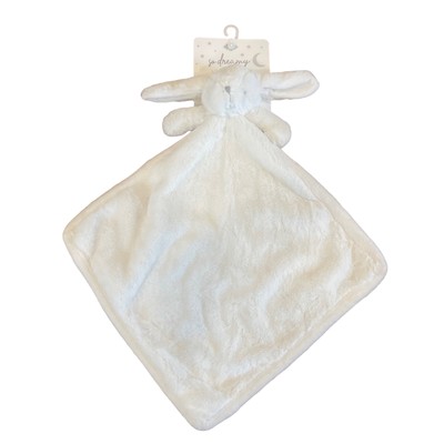 So Dreamy Ivory Bunny Plush Lovey Security Blanket Nunu Lovie Blankie
