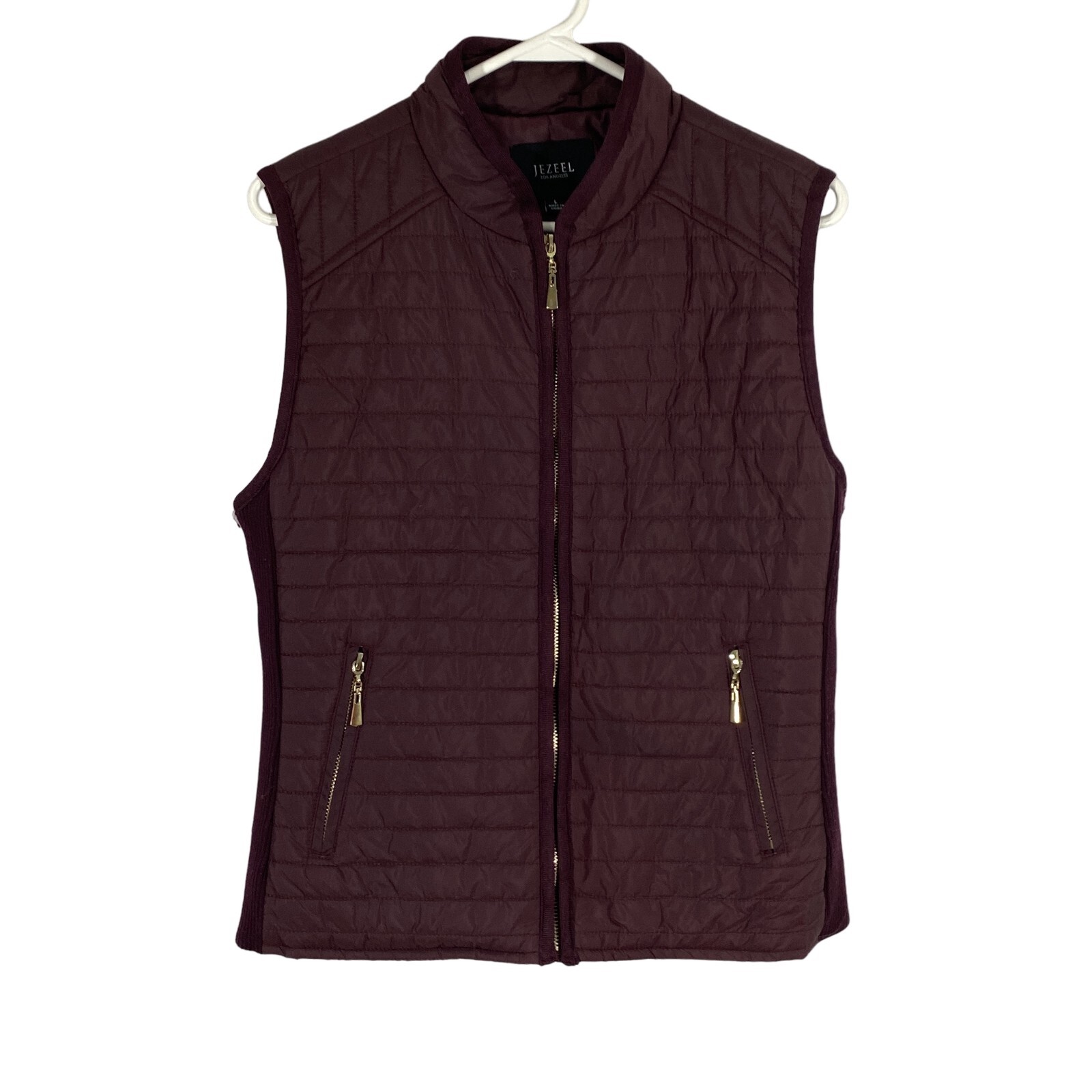 Jezeel Womens Purple Sleeveless Full Zip Body Warmer Puffer Jezeel Womens Purple Sleeveless Full Zip Body Warmer Puffer