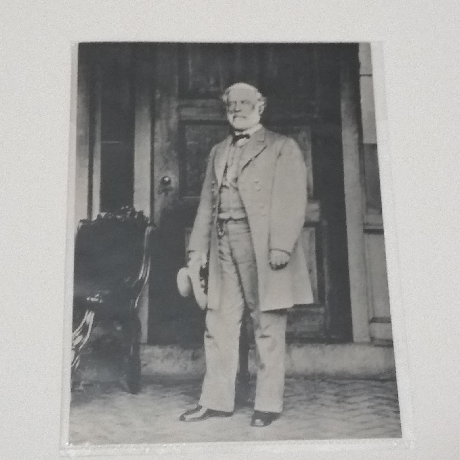 Vintage Large Robert E. Lee Jumbo Post Card  Curteichrom Curteich - 9 X 6.5 Inch