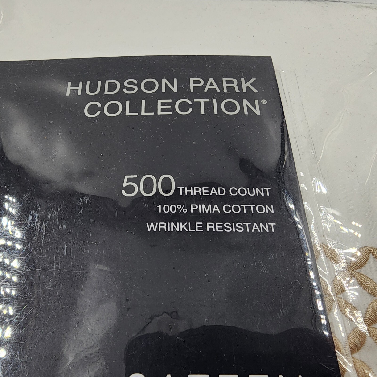 Hudson Park Collection 500TC Embroidered Geo Twin Comforter Cover - Sand - Picture 4 of 14