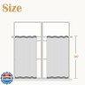 jinchan Linen Kitchen Curtains 36 Inch Floral Tier Curtains Farmhouse Cottage Core Flax Cafe Rod Pocket Country Small Window Drapes for Laundry Room Bathroom RV 2 Panels Blue on Beige