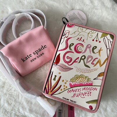 New Kate Spade Storyteller Secret Garden 3d Book Leather Crossbody Bag Novelty