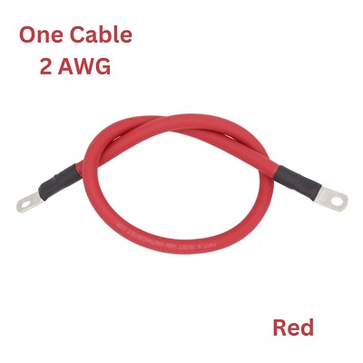 2 AWG Gauge Custom Battery Cable Copper Car Solar Power Wire Inverter RV Welding