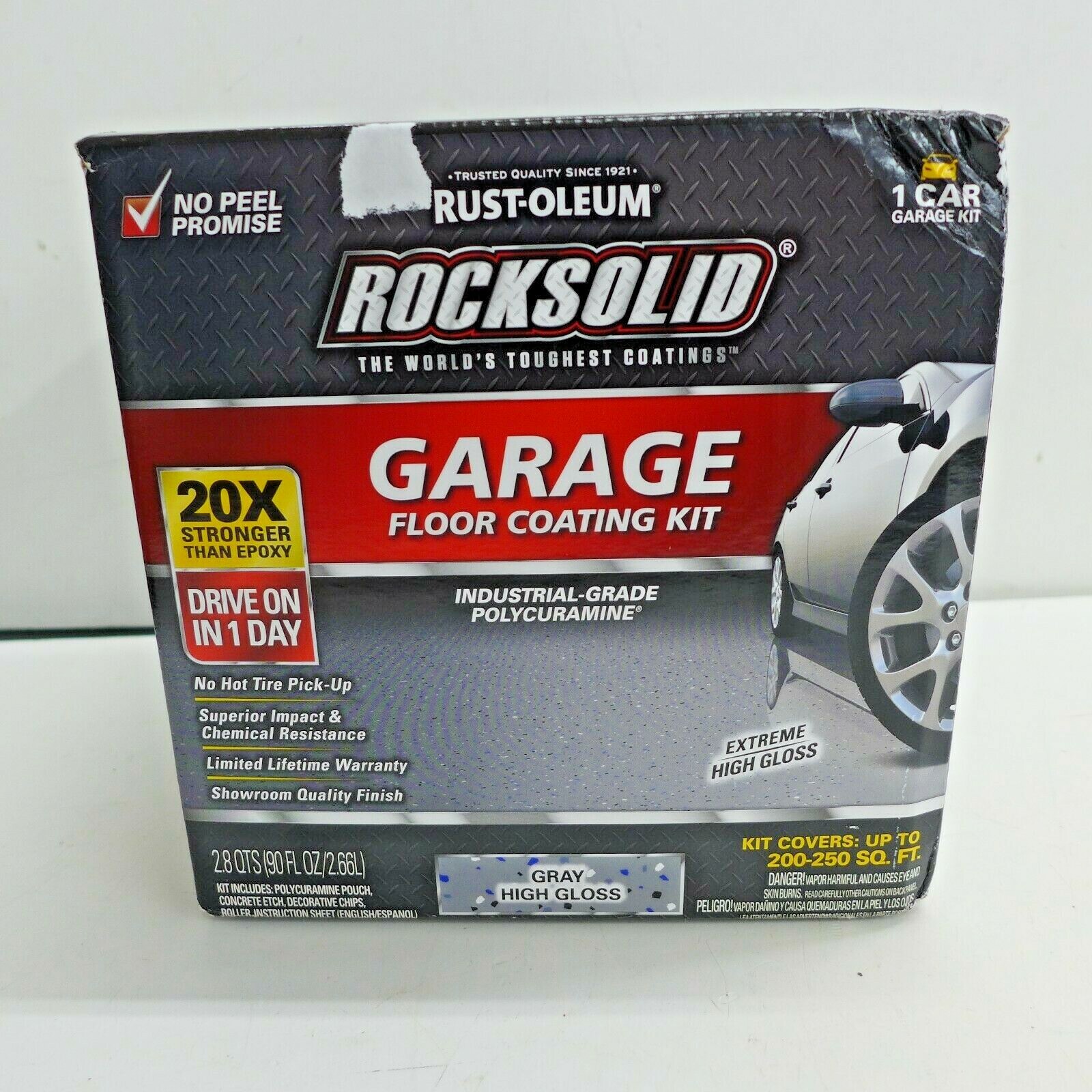 RustOleum RockSolid 1 Car Garage Floor Coating Kit Gray High Gloss 365189 *NEW*のeBay公認海外通販｜セカイモン