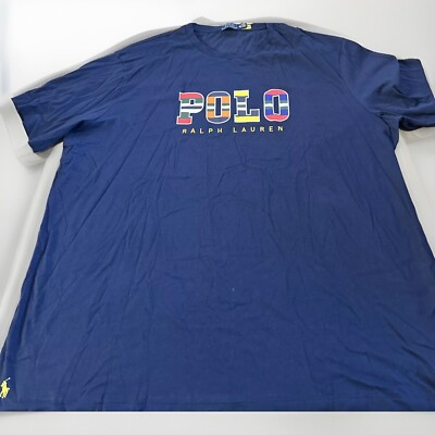 Polo Ralph Lauren Men s Big And Tall 4XLT T-Shirt Navy Classic Fit Logo SS