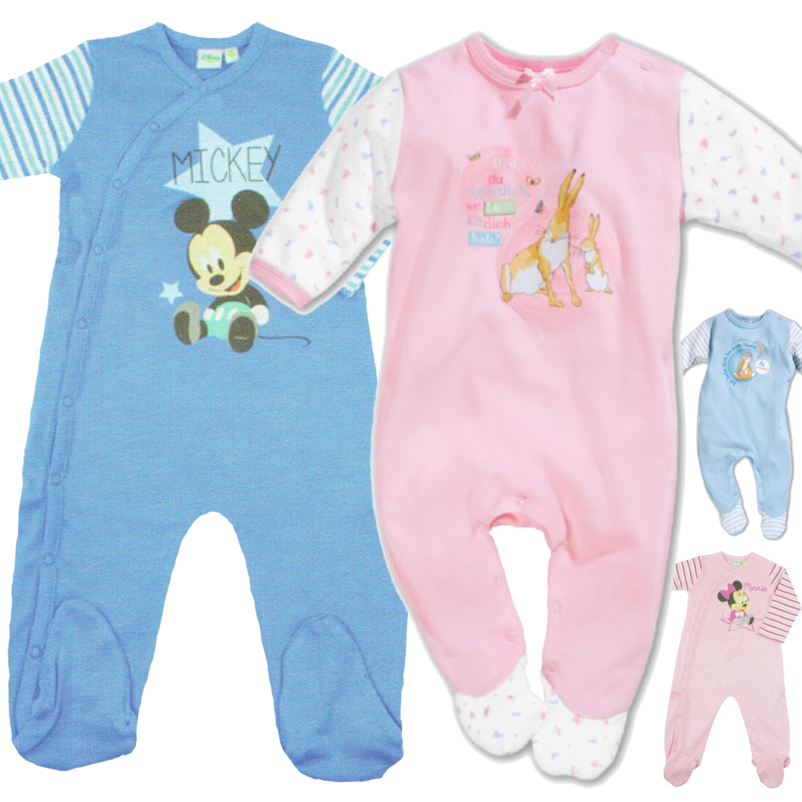 Baby Strampler Disney  Hase Schlafanzug Strampelanzug Overall  Baumwolle Öko-Tex
