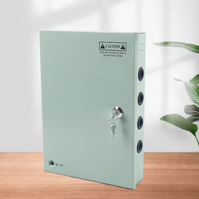 18ch Dc 30a Cctv Power Supply Distribution Box Lock Security Multiple Camera 12v